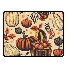 Thanksgiving pattern Fleece Blanket (Small)