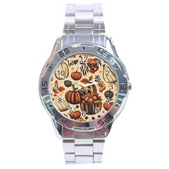 Thanksgiving pattern Stainless Steel Analogue Watch