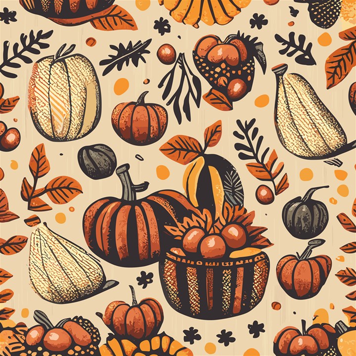 Thanksgiving pattern Play Mat (Square)