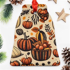 Thanksgiving pattern Bell Ornament (Two Sides)