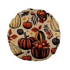 Thanksgiving pattern Standard 15  Premium Round Cushions