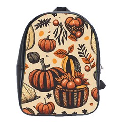 Thanksgiving pattern School Bag (XL)