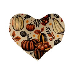 Thanksgiving pattern Standard 16  Premium Heart Shape Cushions