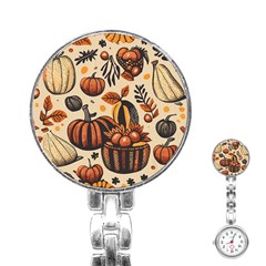 Thanksgiving pattern Stainless Steel Nurses Watch