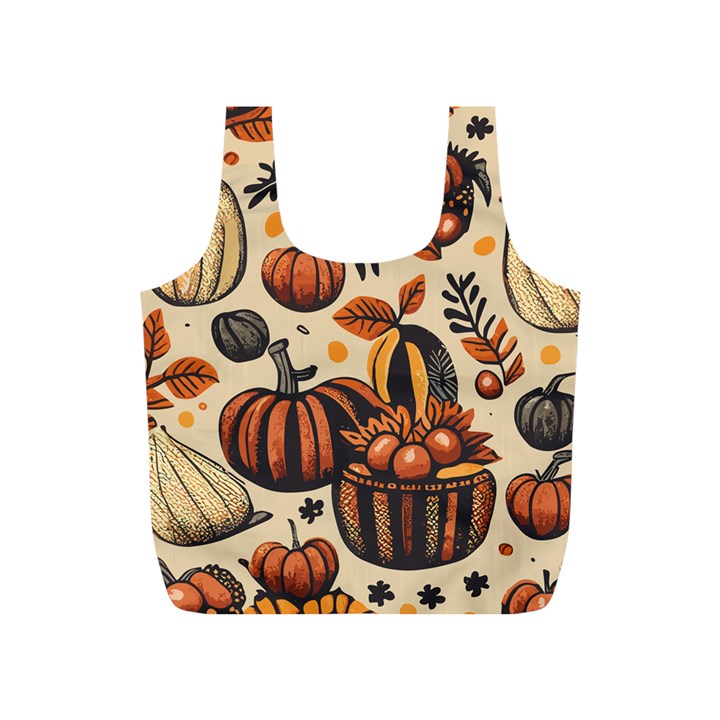 Thanksgiving pattern Full Print Recycle Bag (S)