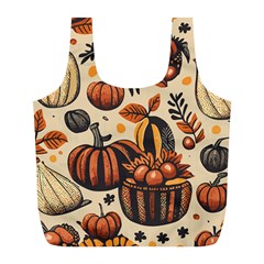 Thanksgiving Pattern Full Print Recycle Bag (l) by Valentinaart