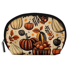 Thanksgiving pattern Accessory Pouch (Large)