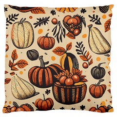 Thanksgiving pattern Standard Premium Plush Fleece Cushion Case (One Side)