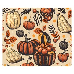 Thanksgiving pattern Two Sides Premium Plush Fleece Blanket (Small)