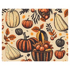 Thanksgiving pattern Two Sides Premium Plush Fleece Blanket (Medium)