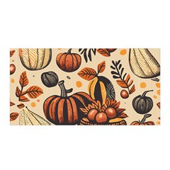 Thanksgiving pattern Satin Wrap 35  x 70 