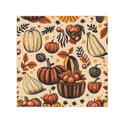 Thanksgiving Pattern Square Satin Scarf (30  X 30 ) by Valentinaart