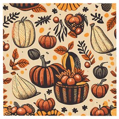 Thanksgiving pattern Wooden Puzzle Square