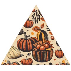 Thanksgiving pattern Wooden Puzzle Triangle