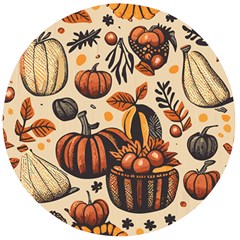 Thanksgiving pattern Wooden Bottle Opener (Round)