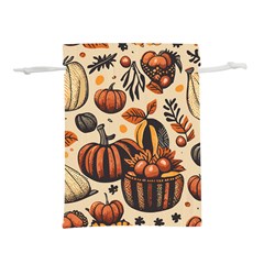 Thanksgiving pattern Lightweight Drawstring Pouch (L)