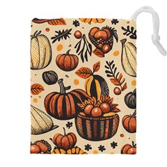 Thanksgiving pattern Drawstring Pouch (4XL)