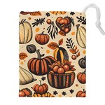 Thanksgiving pattern Drawstring Pouch (4XL) Front