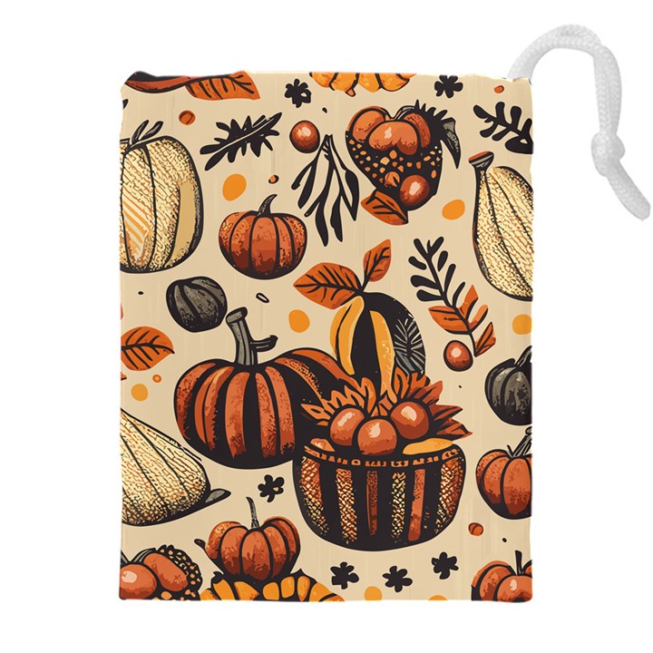 Thanksgiving pattern Drawstring Pouch (4XL)