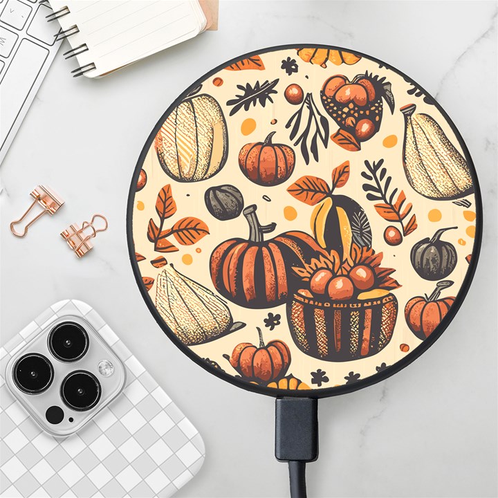 Thanksgiving pattern Wireless Fast Charger(Black)