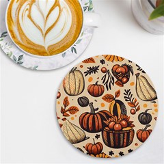 Thanksgiving pattern UV Print Round Tile Coaster