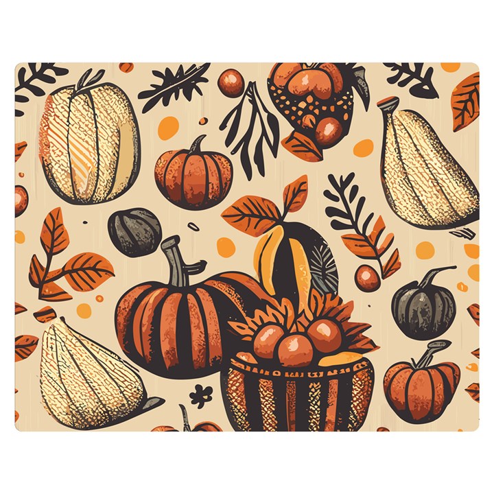 Thanksgiving pattern Premium Plush Fleece Blanket (Medium)