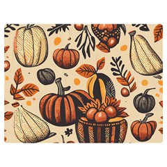 Thanksgiving pattern Premium Plush Fleece Blanket (Extra Small)