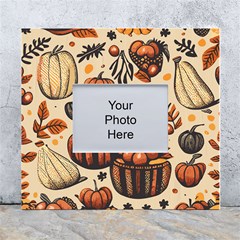 Thanksgiving pattern White Wall Photo Frame 5  x 7 