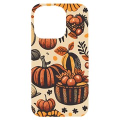 Thanksgiving Pattern Iphone 14 Pro Black Uv Print Case by Valentinaart