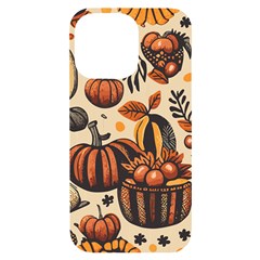 Thanksgiving Pattern Iphone 14 Pro Max Black Uv Print Case by Valentinaart