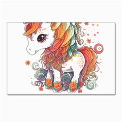 Baby Unicorn T- Shirt Colourful Bay Unicorn T- Shirt Yoga Reflexion Pose T- Shirtyoga Reflexion Pose T- Shirt Postcard 4 x 6  (pkg Of 10) by hizuto