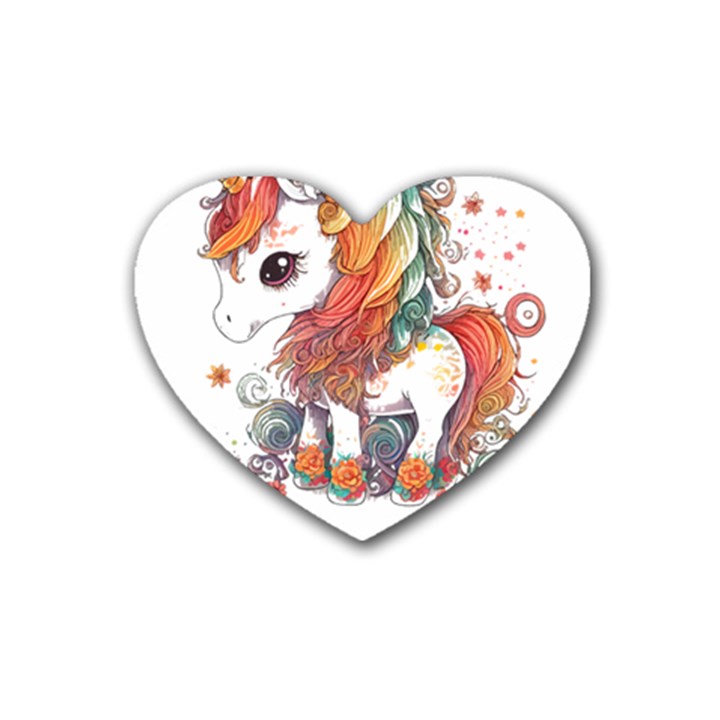 Baby Unicorn T- Shirt Colourful Bay Unicorn T- Shirt Yoga Reflexion Pose T- Shirtyoga Reflexion Pose T- Shirt Rubber Heart Coaster (4 pack)