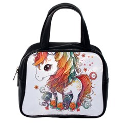 Baby Unicorn T- Shirt Colourful Bay Unicorn T- Shirt Yoga Reflexion Pose T- Shirtyoga Reflexion Pose T- Shirt Classic Handbag (one Side) by hizuto