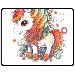 Baby Unicorn T- Shirt Colourful Bay Unicorn T- Shirt Yoga Reflexion Pose T- Shirtyoga Reflexion Pose T- Shirt Fleece Blanket (medium) by hizuto