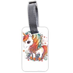 Baby Unicorn T- Shirt Colourful Bay Unicorn T- Shirt Yoga Reflexion Pose T- Shirtyoga Reflexion Pose T- Shirt Luggage Tag (two Sides) by hizuto