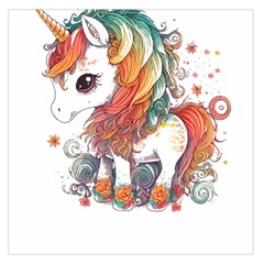 Baby Unicorn T- Shirt Colourful Bay Unicorn T- Shirt Yoga Reflexion Pose T- Shirtyoga Reflexion Pose T- Shirt Square Satin Scarf (36  X 36 ) by hizuto