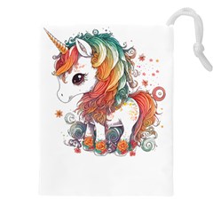 Baby Unicorn T- Shirt Colourful Bay Unicorn T- Shirt Yoga Reflexion Pose T- Shirtyoga Reflexion Pose T- Shirt Drawstring Pouch (4xl) by hizuto