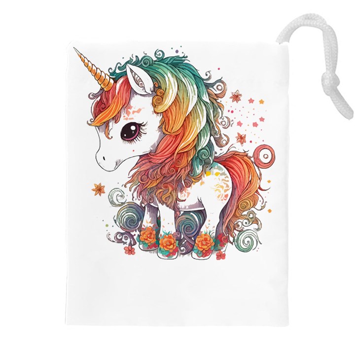 Baby Unicorn T- Shirt Colourful Bay Unicorn T- Shirt Yoga Reflexion Pose T- Shirtyoga Reflexion Pose T- Shirt Drawstring Pouch (5XL)