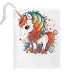 Baby Unicorn T- Shirt Colourful Bay Unicorn T- Shirt Yoga Reflexion Pose T- Shirtyoga Reflexion Pose T- Shirt Drawstring Pouch (5XL) Back