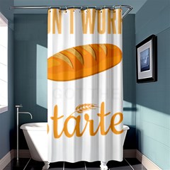 Baker T- Shirt Cool Bread Baking Bakers Saying Motif T- Shirt (3) Yoga Reflexion Pose T- Shirtyoga Reflexion Pose T- Shirt Shower Curtain 36  X 72  (stall)  by hizuto