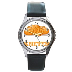 Baker T- Shirt Cool Bread Baking Bakers Saying Motif T- Shirt (6) Yoga Reflexion Pose T- Shirtyoga Reflexion Pose T- Shirt Round Metal Watch by hizuto