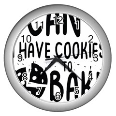 Baker T- Shirt Cool Bread Baking Bakers Saying Motif T- Shirt Yoga Reflexion Pose T- Shirtyoga Reflexion Pose T- Shirt Wall Clock (Silver)