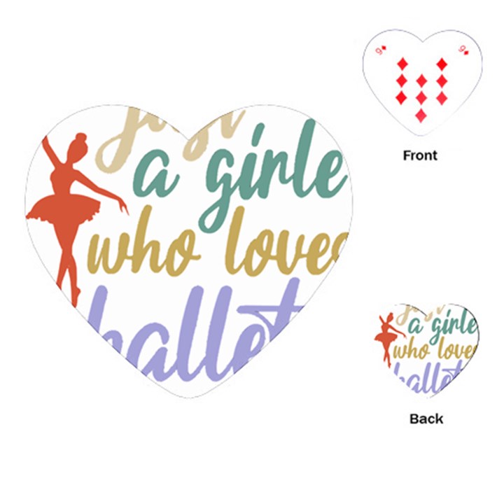 Ballet T- Shirtjust A Girle Who Loves Ballet T- Shirt Yoga Reflexion Pose T- Shirtyoga Reflexion Pose T- Shirt Playing Cards Single Design (Heart)