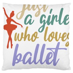 Ballet T- Shirtjust A Girle Who Loves Ballet T- Shirt Yoga Reflexion Pose T- Shirtyoga Reflexion Pose T- Shirt Large Cushion Case (two Sides) by hizuto