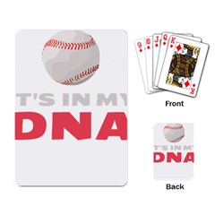 Baseball Lover Gift For Family T- Shirt Baseball Lover Baseball Heartbeat E K G Baseball Is In My D Yoga Reflexion Pose T- Shirtyoga Reflexion Pose T- Shirt Playing Cards Single Design (rectangle) by hizuto