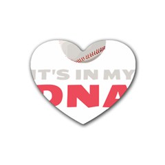 Baseball Lover Gift For Family T- Shirt Baseball Lover Baseball Heartbeat E K G Baseball Is In My D Yoga Reflexion Pose T- Shirtyoga Reflexion Pose T- Shirt Rubber Coaster (heart) by hizuto