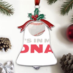 Baseball Lover Gift For Family T- Shirt Baseball Lover Baseball Heartbeat E K G Baseball Is In My D Yoga Reflexion Pose T- Shirtyoga Reflexion Pose T- Shirt Metal Holly Leaf Bell Ornament by hizuto