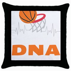 Basketball Lover Gifts For Birthday T- Shirt Basketball Lover Basketball Is In My D N A Basketball H Yoga Reflexion Pose T- Shirtyoga Reflexion Pose T- Shirt Throw Pillow Case (black) by hizuto