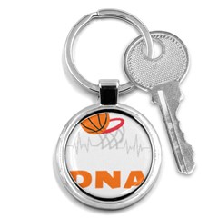 Basketball Lover Gifts For Birthday T- Shirt Basketball Lover Basketball Is In My D N A Basketball H Yoga Reflexion Pose T- Shirtyoga Reflexion Pose T- Shirt Key Chain (round) by hizuto