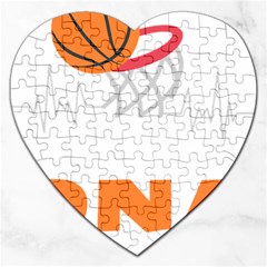 Basketball Lover Gifts For Birthday T- Shirt Basketball Lover Basketball Is In My D N A Basketball H Yoga Reflexion Pose T- Shirtyoga Reflexion Pose T- Shirt Jigsaw Puzzle (heart) by hizuto